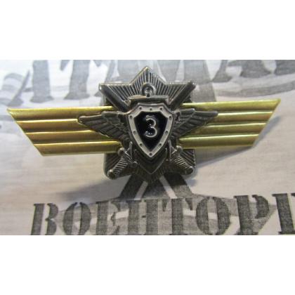 значок  классность ВС.РФ. для контрактников - 3 (синий)