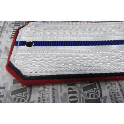 Погоны 1 васильковый просвет, красная- синия выпушка 14 см (ВВД) Тип Б 3