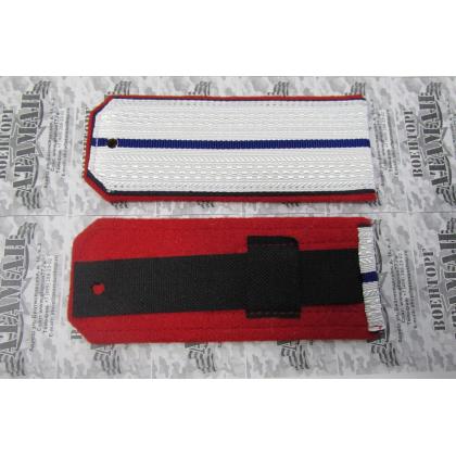 Погоны 1 васильковый просвет, красная- синия выпушка 14 см (ВВД) Тип Б 2