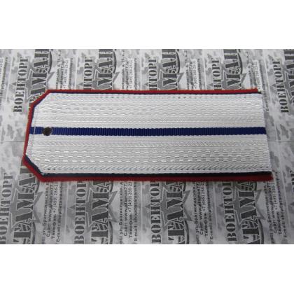 Погоны 1 васильковый просвет, красная- синия выпушка 14 см (ВВД) Тип Б