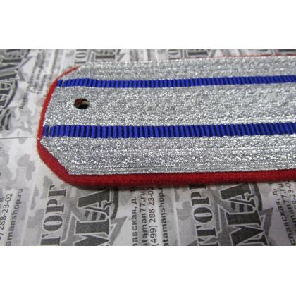 Погоны 2 васильковых просвета, алая выпушка 16 см (ВВД) Тип Б 3