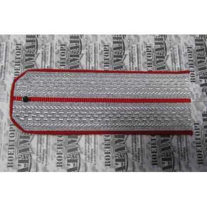 Погоны 1 алый просвет, алая выпушка 16 см (ККВ) Тип Б 1