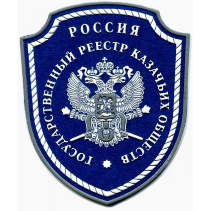 Шеврон Госреестр КВ пластизолевый синий