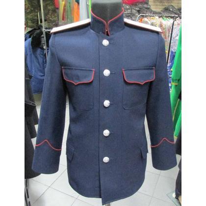 китель стойка габардин синий краповая выпушка